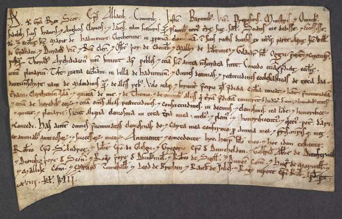 face of manuscript