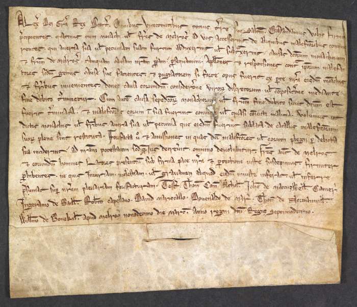 face of manuscript