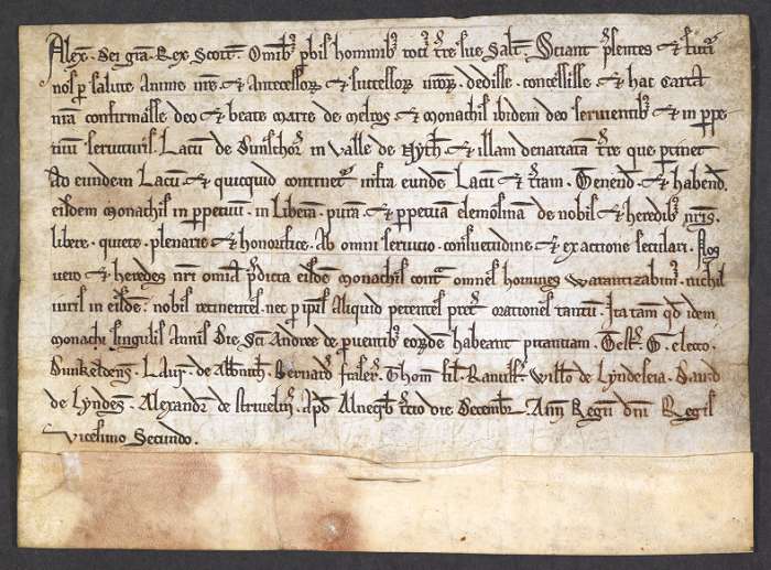 face of manuscript