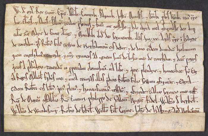 face of manuscript