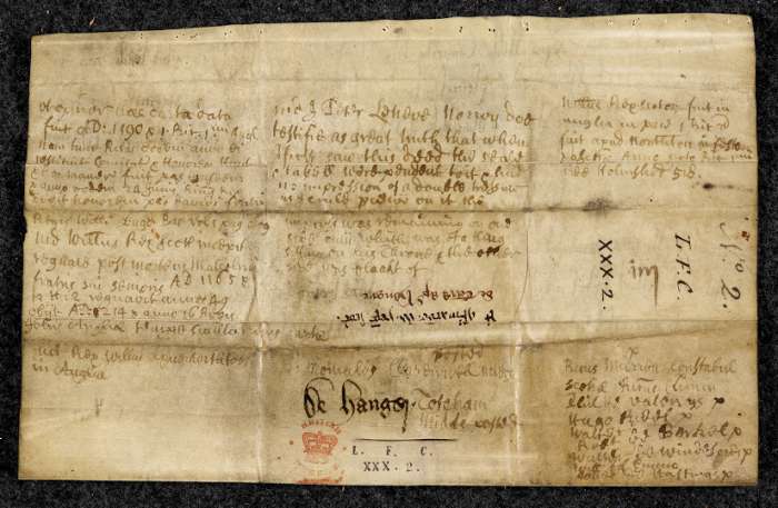 dorse of manuscript