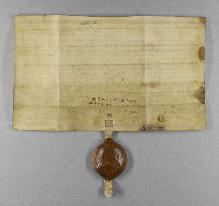 dorse of manuscript