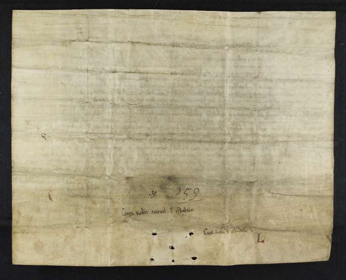 dorse of manuscript