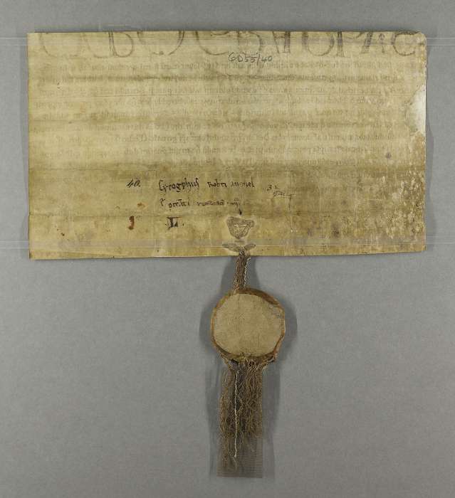 dorse of manuscript