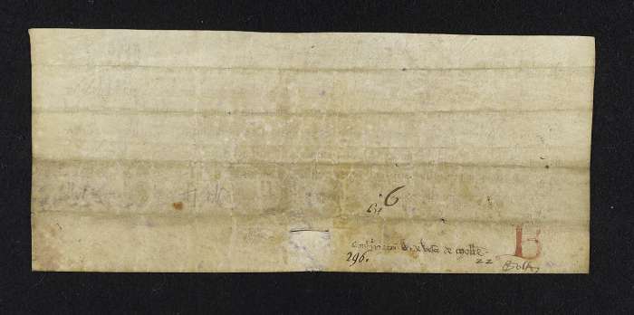 dorse of manuscript